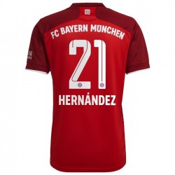 Camisola Bayern de Munique Lucas Hernandez 21 Equipamento Primeiro 2021-2022 Manga Curta